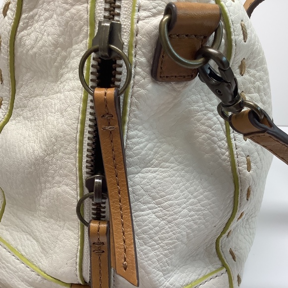 Fossil Cream Sydney Satchel with Tan Straps, Like New - Picture 8 of 13